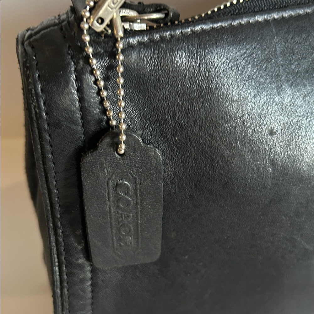 Black Leather Messenger Bag